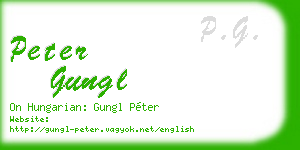 peter gungl business card