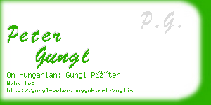peter gungl business card
